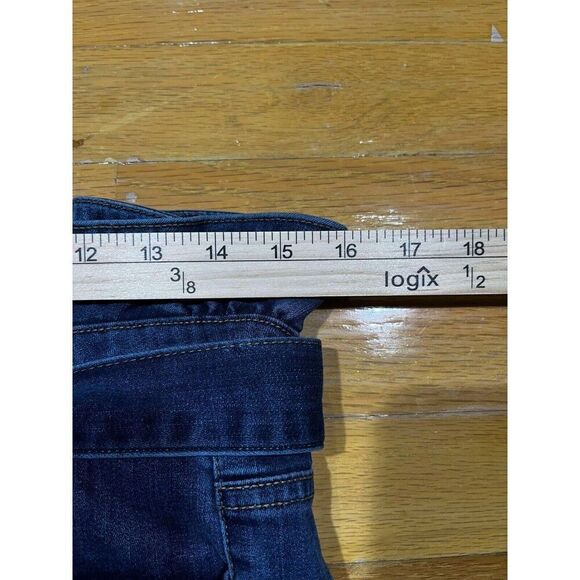 Cest Toi Jeans Womens 5 Paperbag Skinny Ankle Blue High Rise Belt Stretch Y2K - Picture 5 of 8